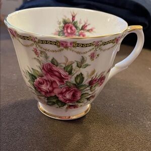 Allyn Nelson Floral Teacup with Gold Accents